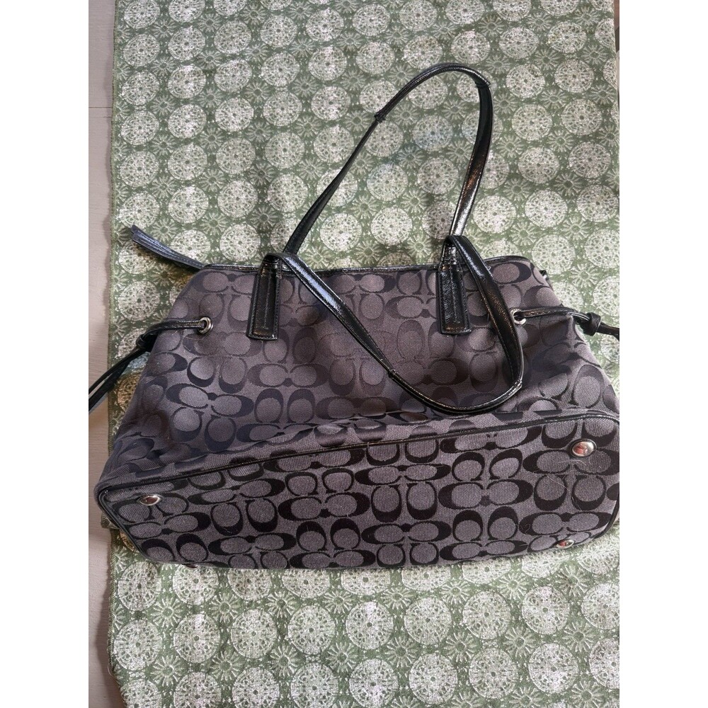 Coach F24882 Black Signature Python Print Stripe … - image 7